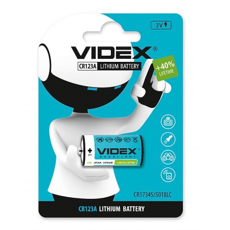 Батарейка литиевая Videx CR123A 3V Li-ion