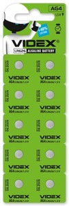 Батарейка Videx AG4/LR626 10шт.
