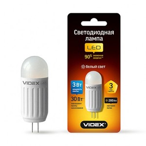 Светодиодная лампа (LED) Videx G4 3W G4 4100K 12V