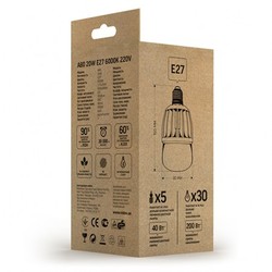 Светодиодная лампа (LED) Videx A80 20W E27 6000K 220V матовая