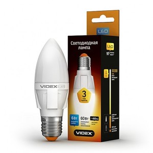 Светодиодная лампа (LED) Videx C37 6W E27 4100K 220V