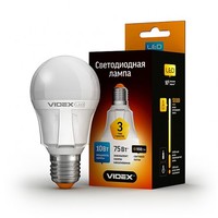 Светодиодная лампа (LED) Videx A60 10W E27 3000K 220V